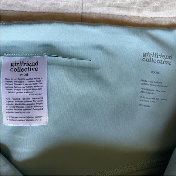 Girlfriend Collective Light Blue High Rise Compression Leggings - XXXL - Picture 7 of 12